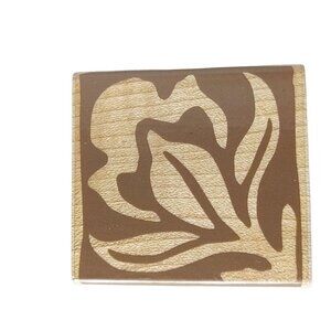 Hero Arts Rubber Stamp Art Nouveau Three Flower Mounted 2" X 2"